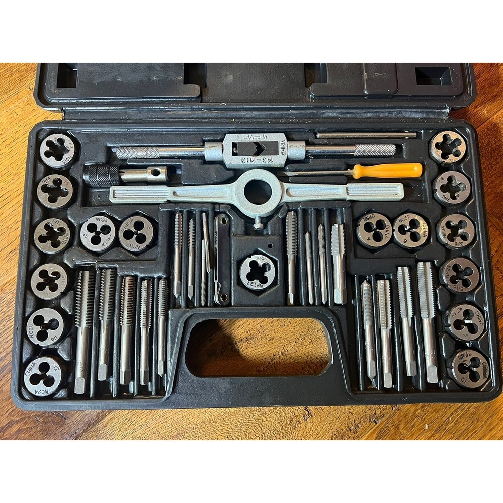 PITTSBURGH?‎ Carbon Steel Metric Tap and Die Set, 40 Piece In Case